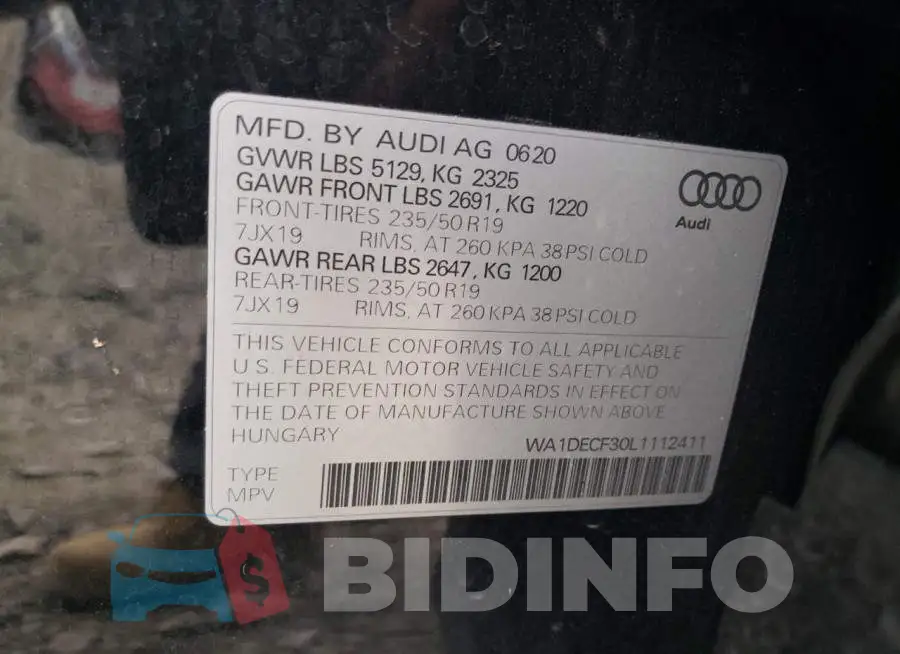 WA1DECF30L1112411 Photo# 13