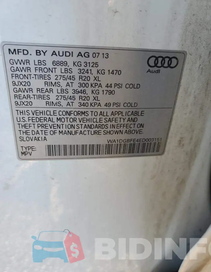 WA1DGBFE4ED003151 Photo# 12