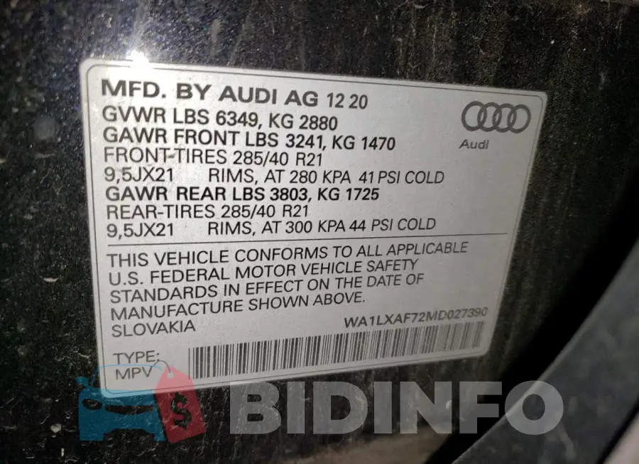 WA1LXAF72MD027390 Photo# 13