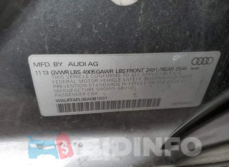 WAUFFAFL9EA081501 Photo# 12