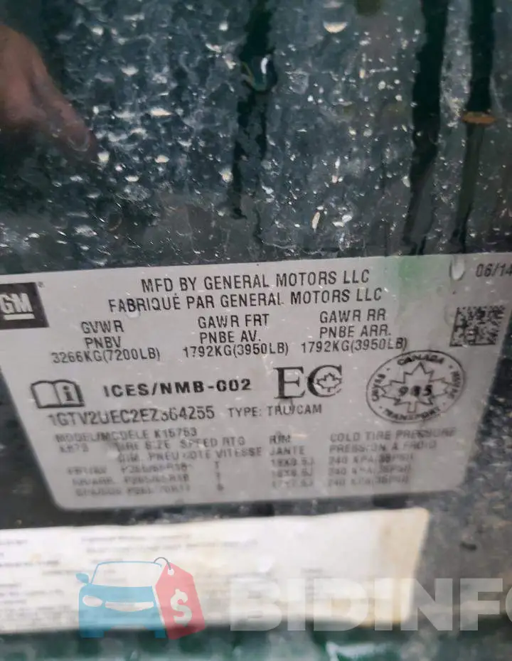 1GTV2UEC2EZ364255 Photo# 12