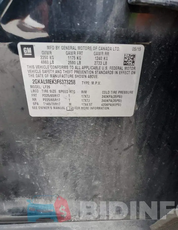 2GKALMEK3F6373258 Photo# 13