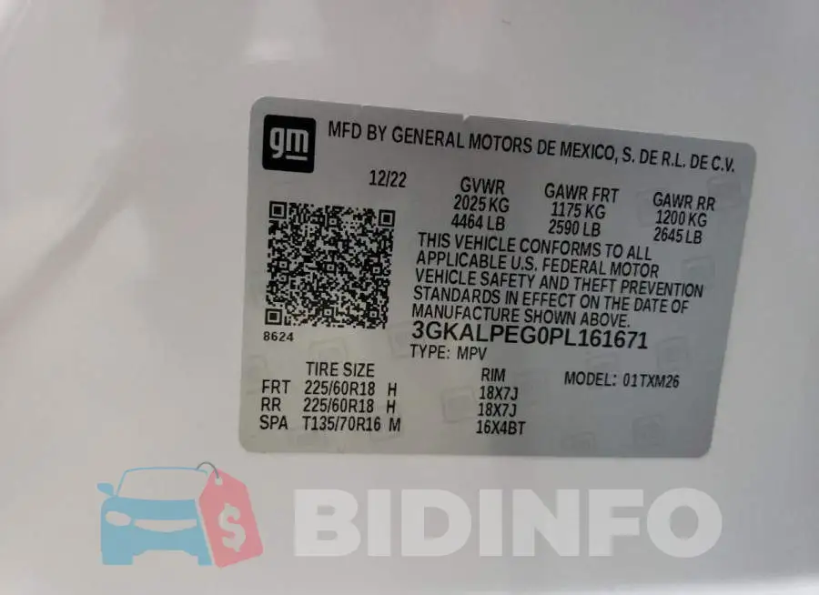 3GKALPEG0PL161671 Photo# 14