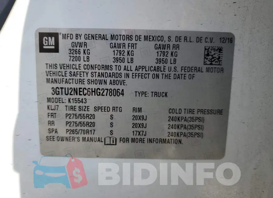 3GTU2NEC6HG278064 Photo# 12