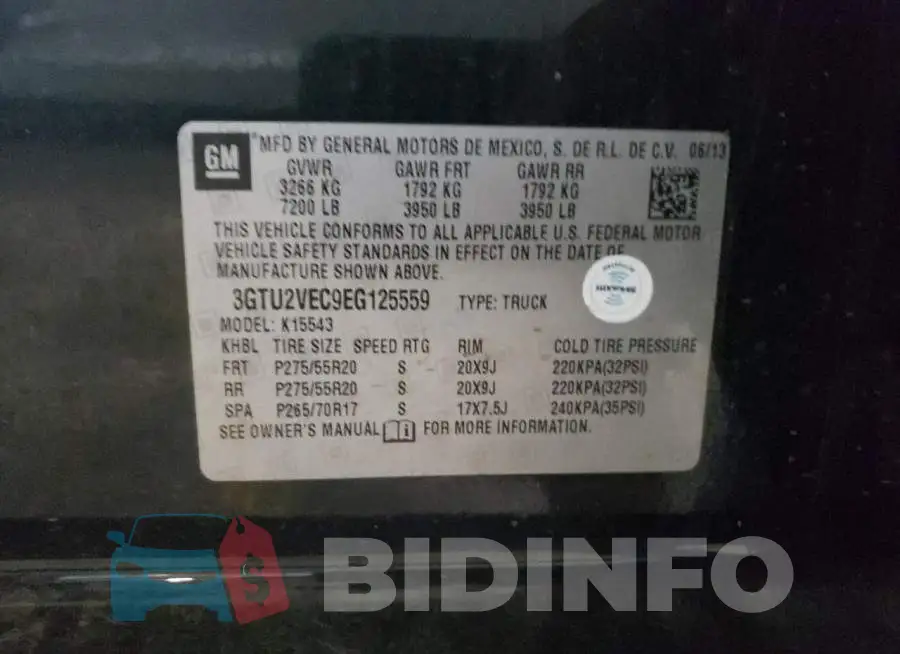 3GTU2VEC9EG125559 Photo# 12