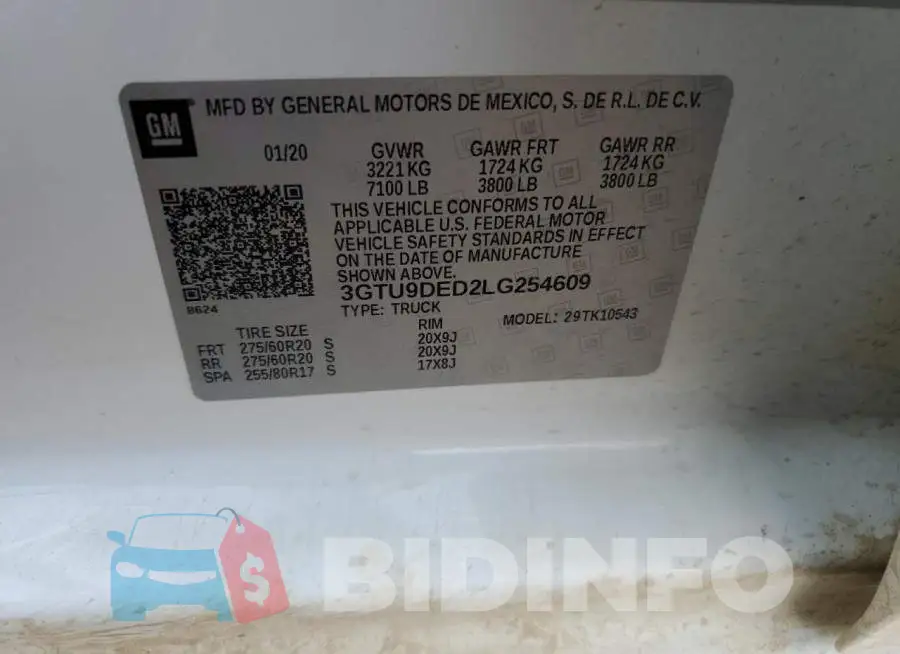3GTU9DED2LG254609 Photo# 13