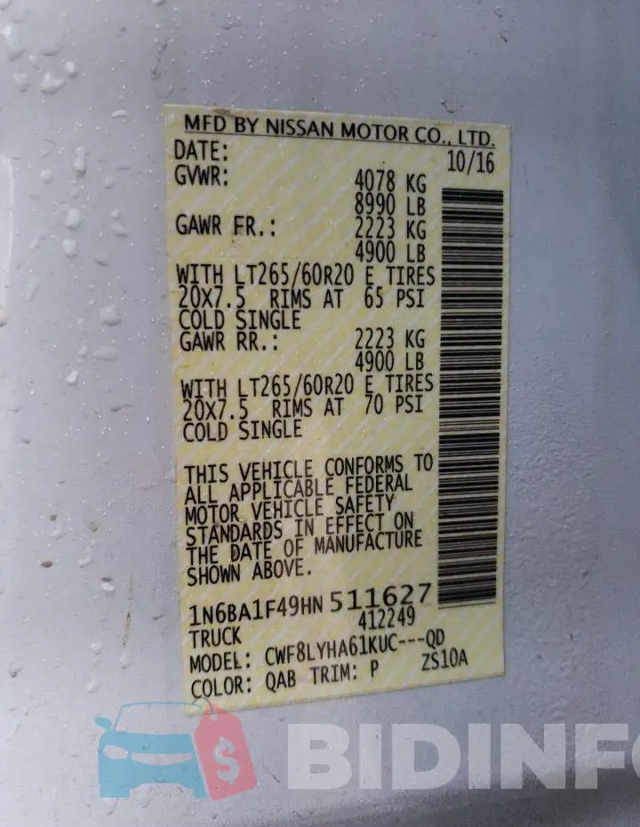 1N6BA1F49HN511627 Photo# 12