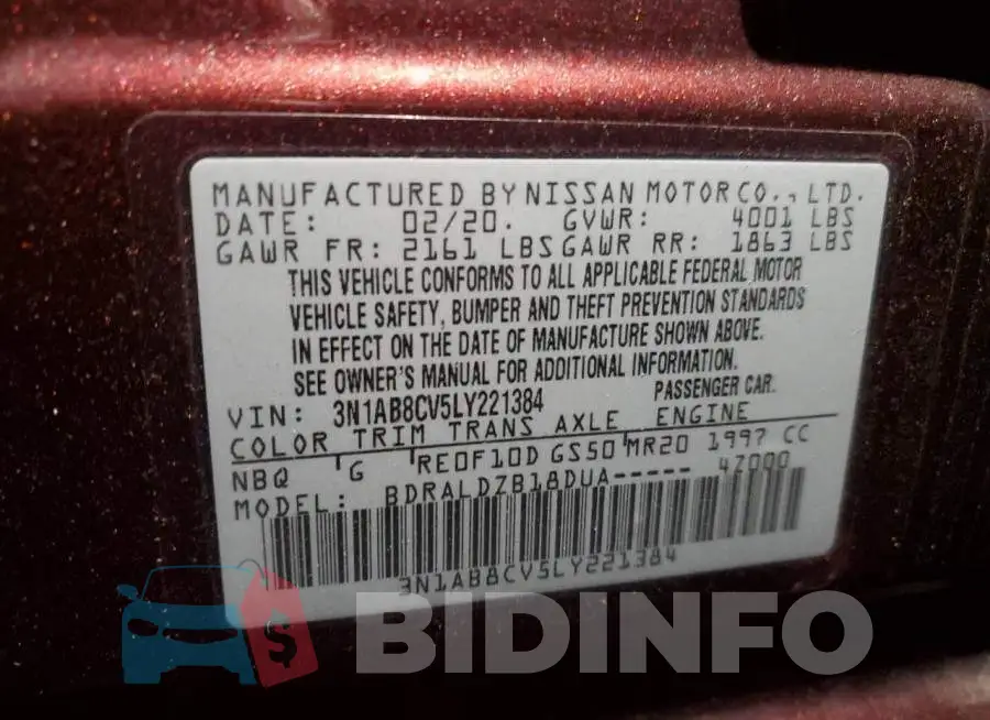 3N1AB8CV5LY221384 Photo# 12
