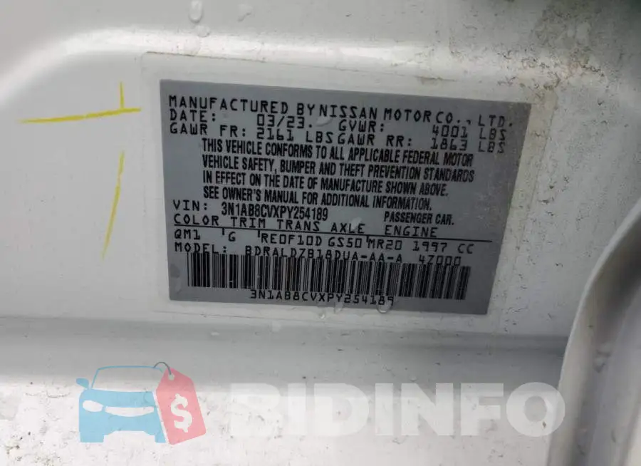 3N1AB8CVXPY254189 Photo# 12