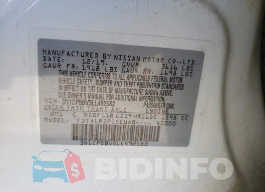 3N1CP5BV5LL492582 Photo# 13