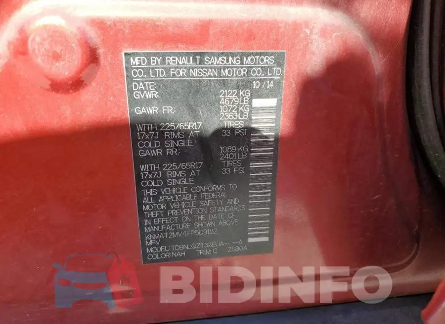 KNMAT2MV4FP509182 Photo# 13