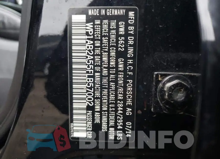 WP1AB2A55FLB57002 Photo# 12
