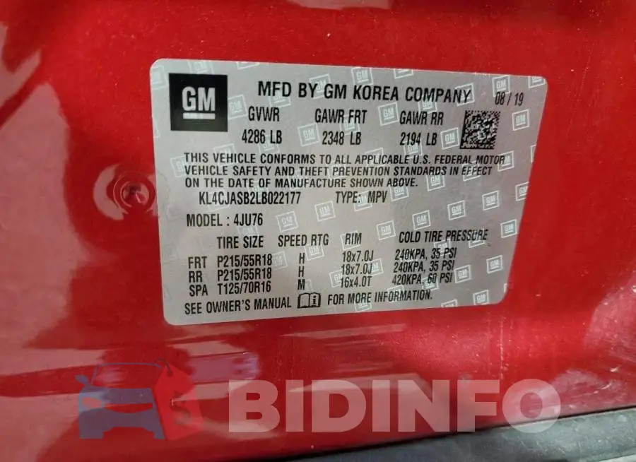 KL4CJASB2LB022177 Photo# 13
