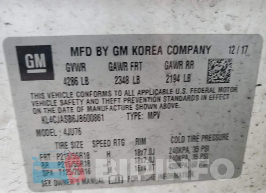 KL4CJASB6JB600861 Photo# 14