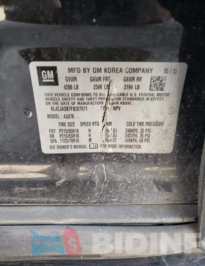 KL4CJASB7FB207071 Photo# 12