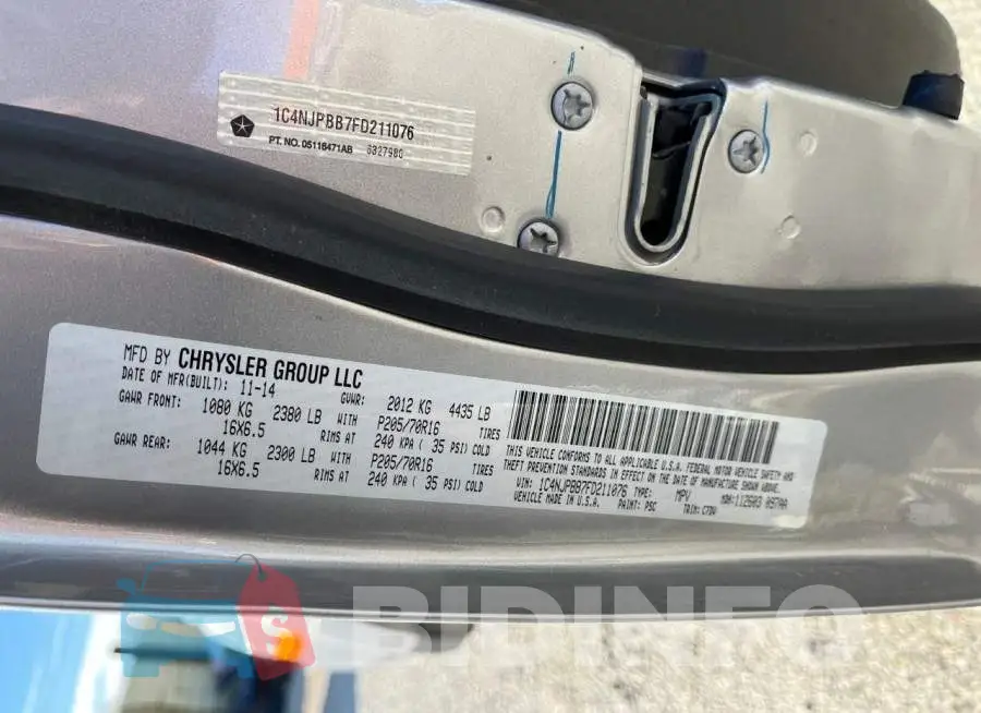 1C4NJPBB7FD211076 Photo# 10