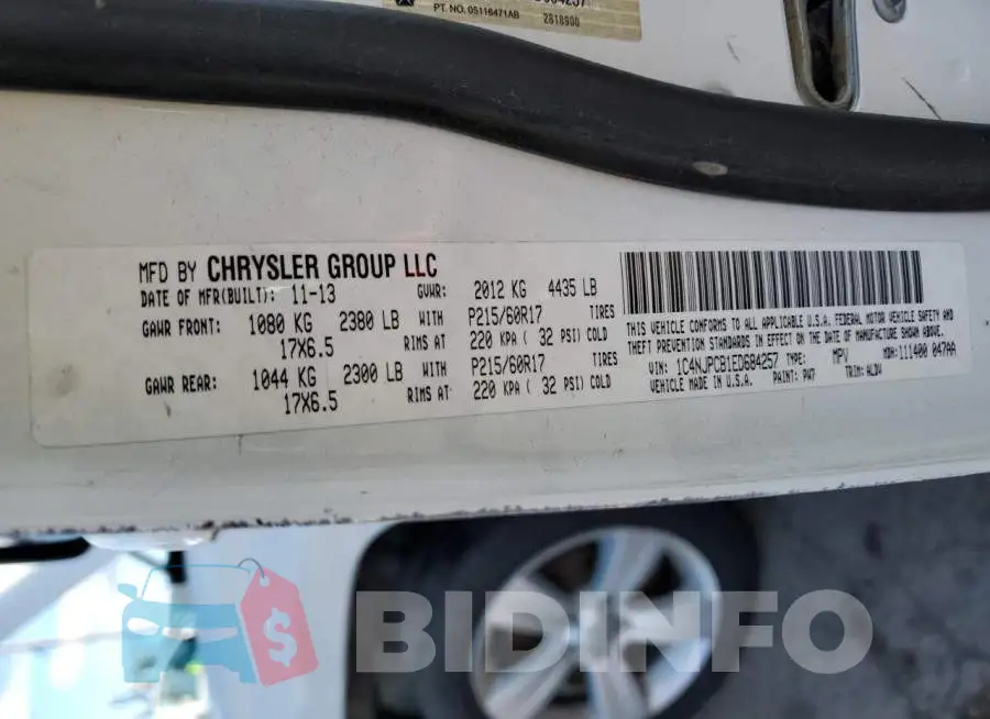 1C4NJPCB1ED684257 Photo# 12