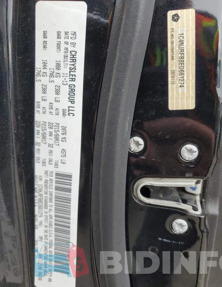 1C4NJRFB8ED661274 Photo# 13