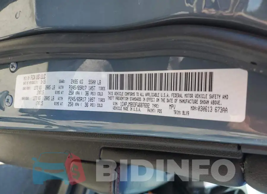 1C4PJMBS3FW687692 Photo# 14