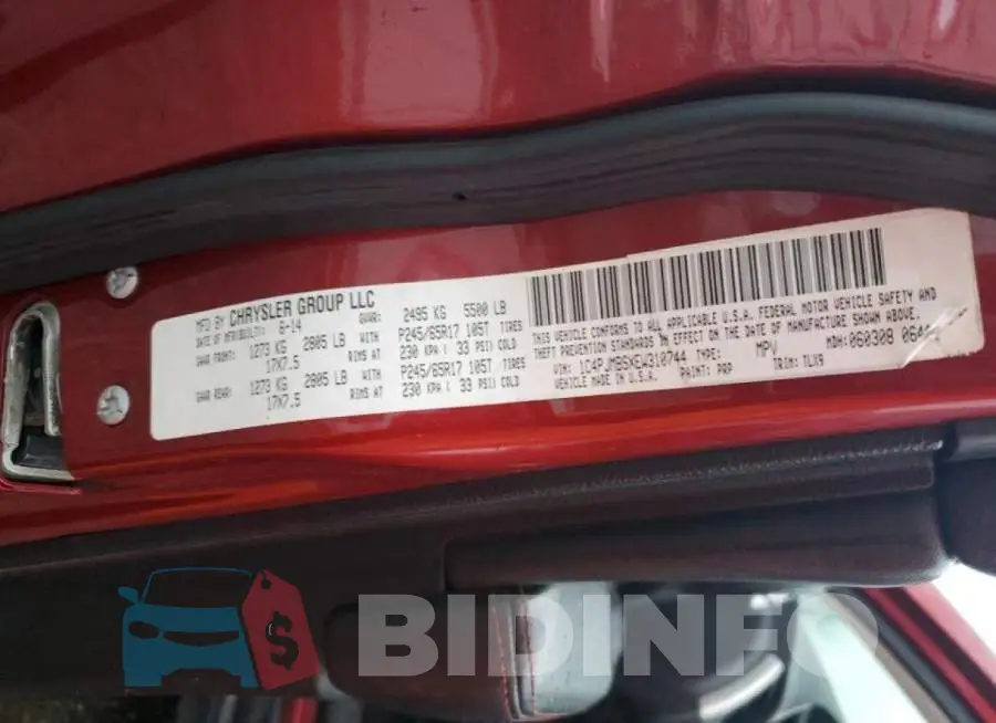 1C4PJMBSXEW310744 Photo# 13