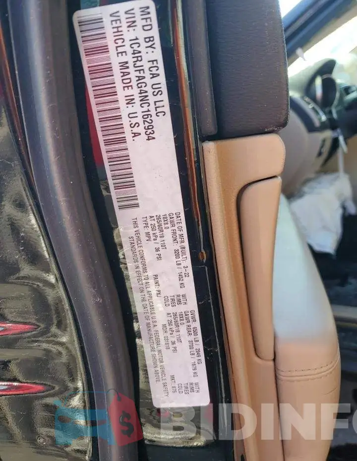 1C4RJFAG4NC162934 Photo# 12