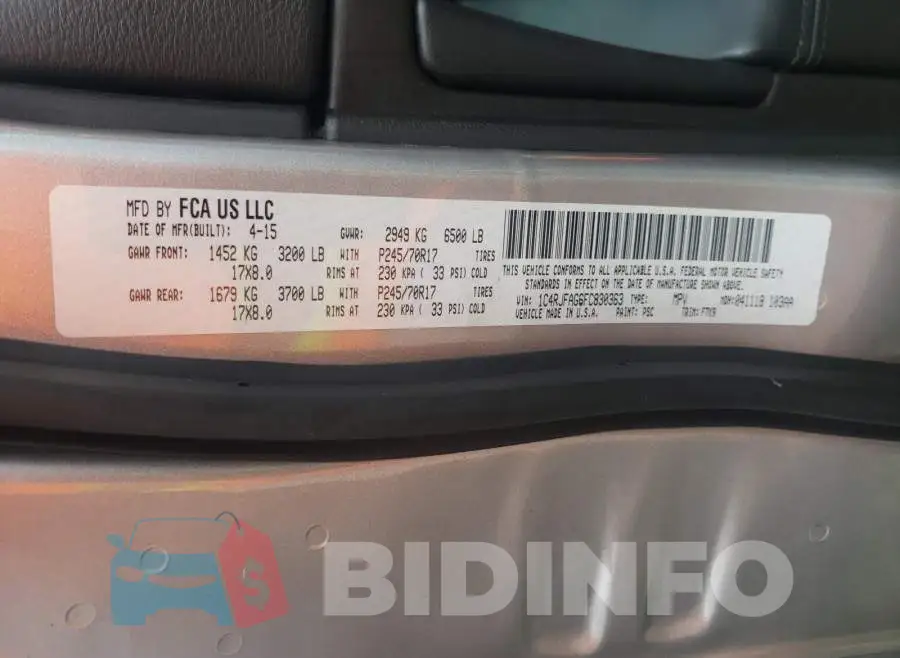 1C4RJFAG6FC830363 Photo# 10