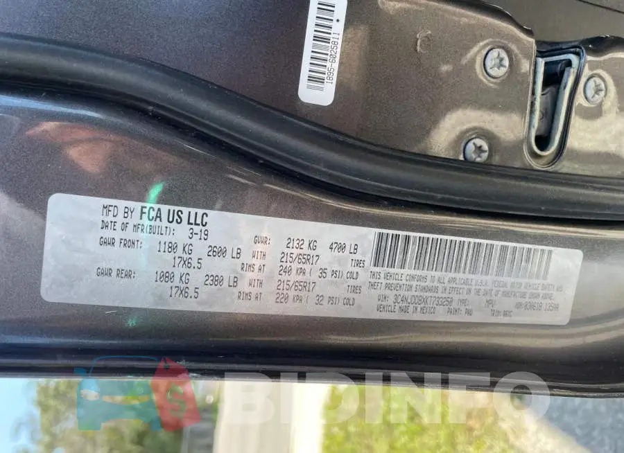 3C4NJDDBXKT733250 Photo# 10