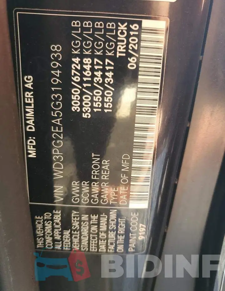 WD3PG2EA5G3194938 Photo# 13
