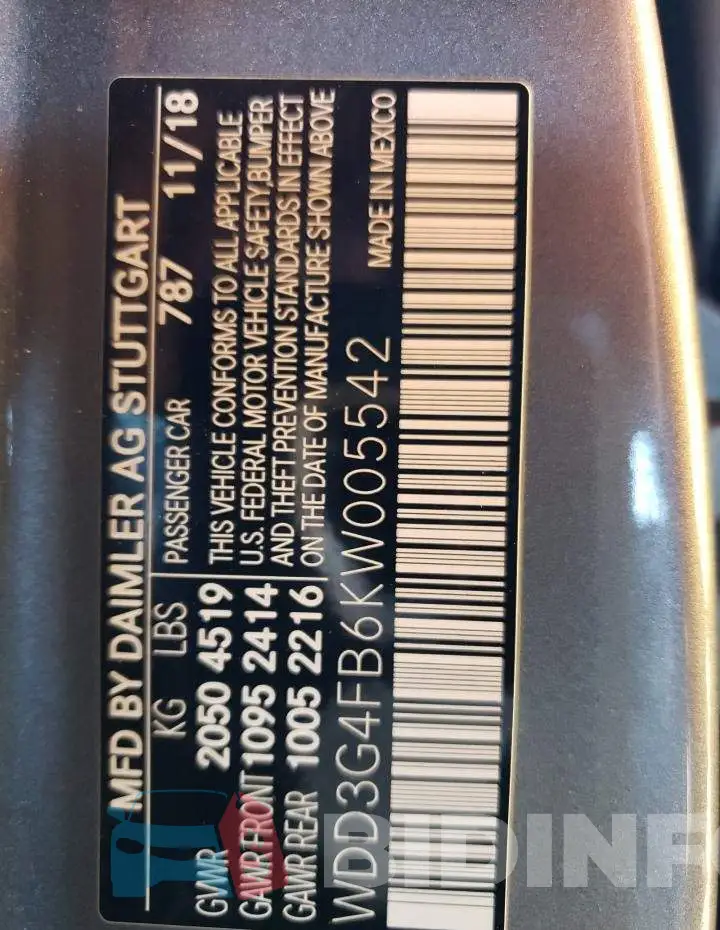 WDD3G4FB6KW005542 Photo# 13