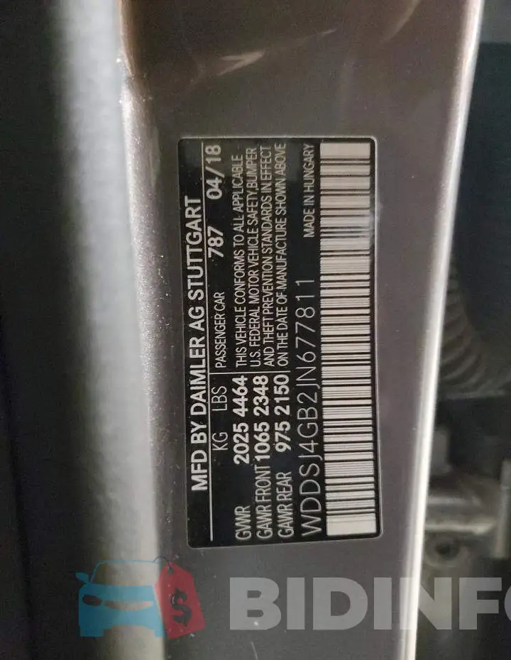 WDDSJ4GB2JN677811 Photo# 13