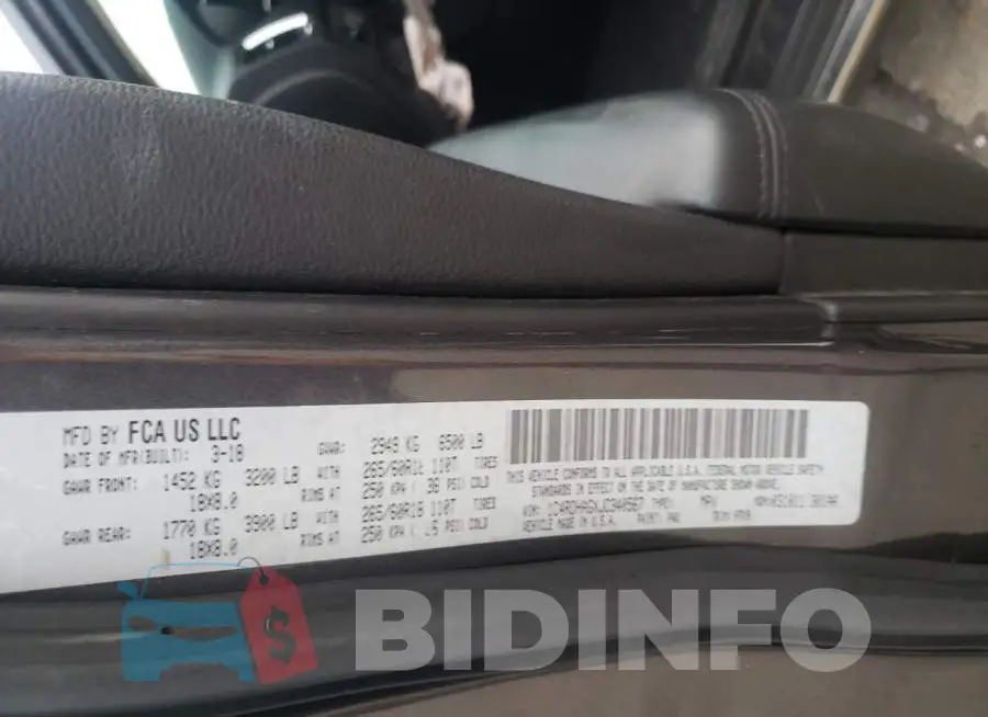 1C4RDHAGXJC340567 Photo# 13