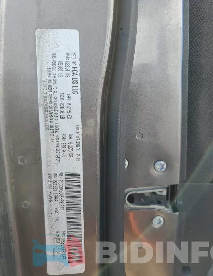 2C3CDXBG0FH791207 Photo# 12