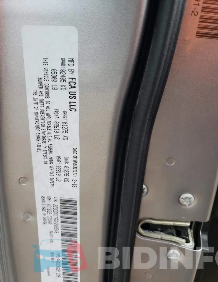 2C3CDXCT6GH203548 Photo# 12