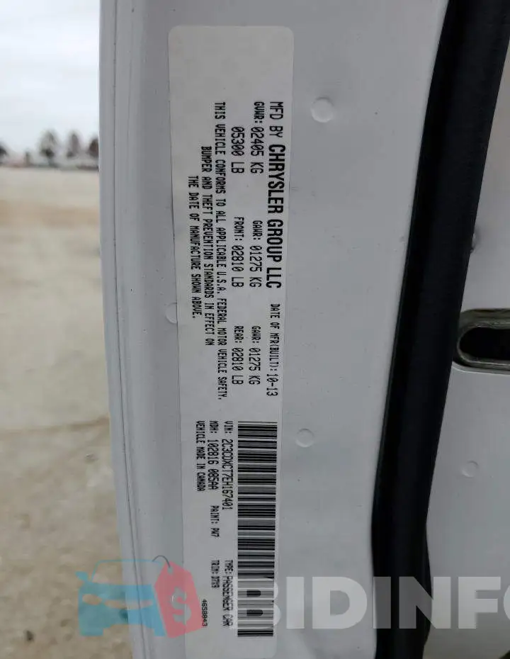 2C3CDXCT7EH167401 Photo# 12