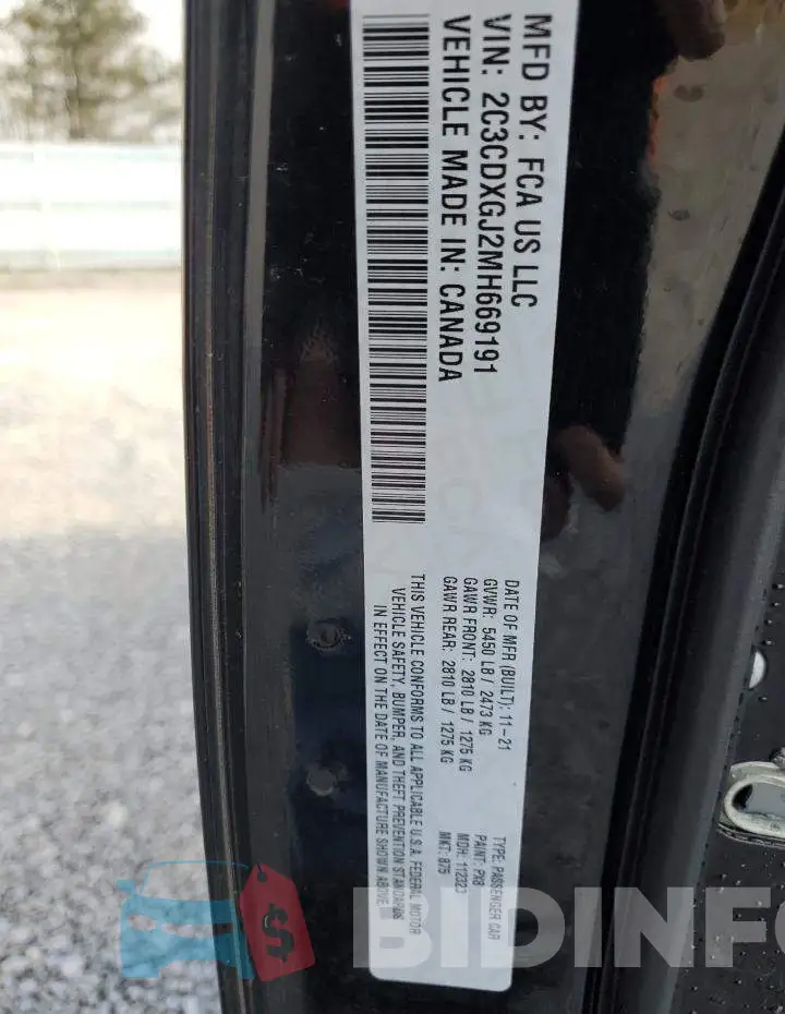 2C3CDXGJ2MH669191 Photo# 12
