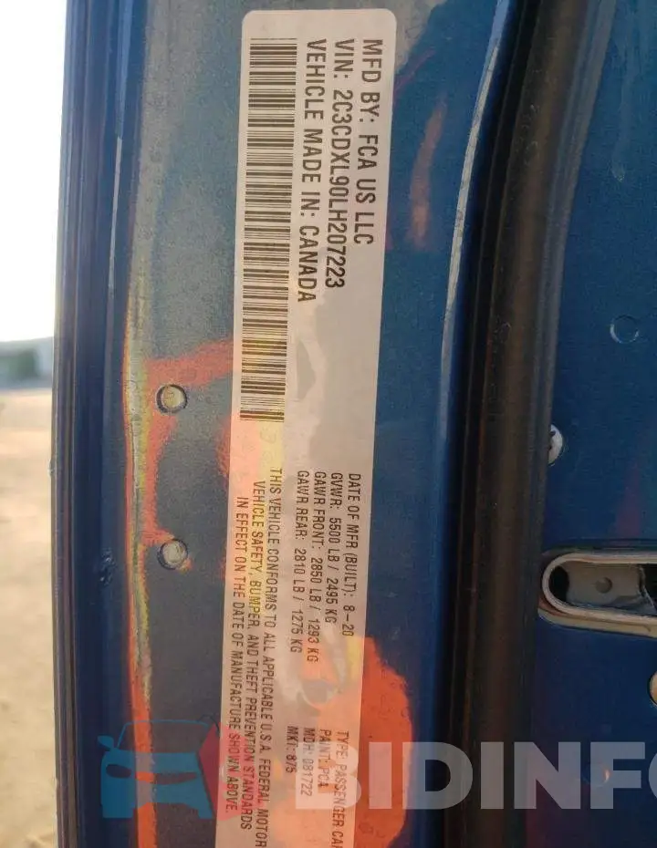 2C3CDXL90LH207223 Photo# 13