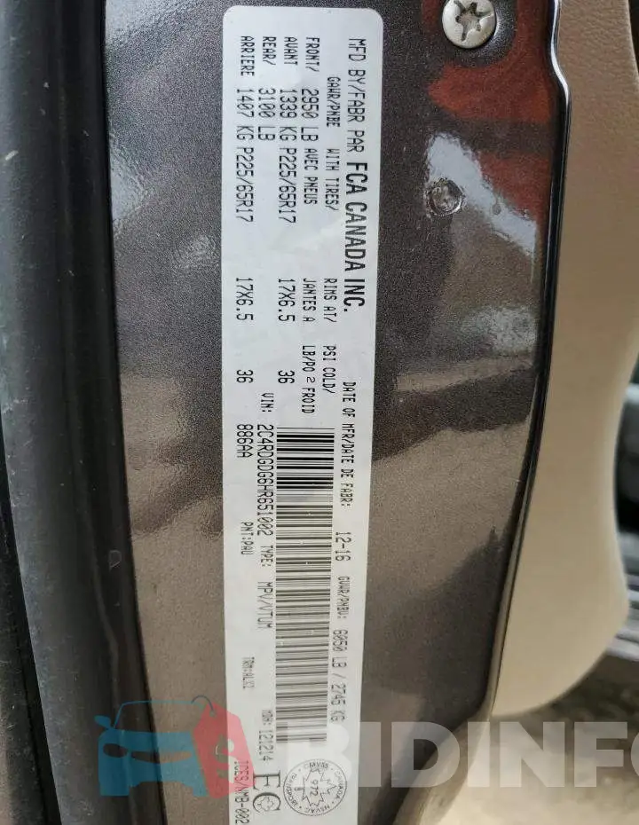 2C4RDGDG6HR651002 Photo# 14