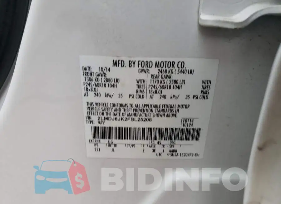 2LMDJ6JK2FBL25208 Photo# 13