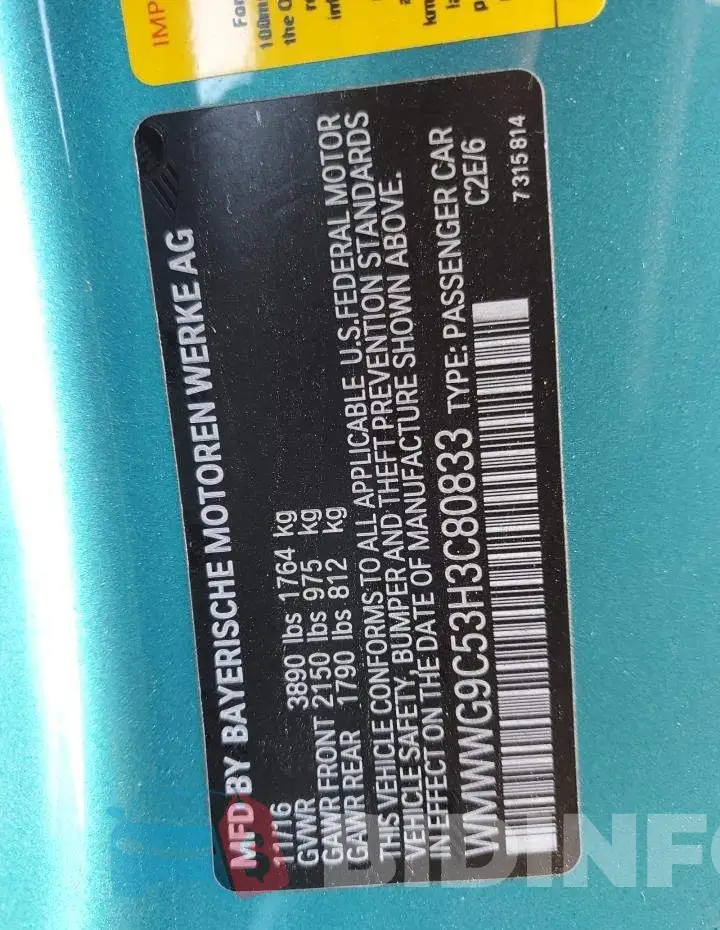WMWWG9C53H3C80833 Photo# 13