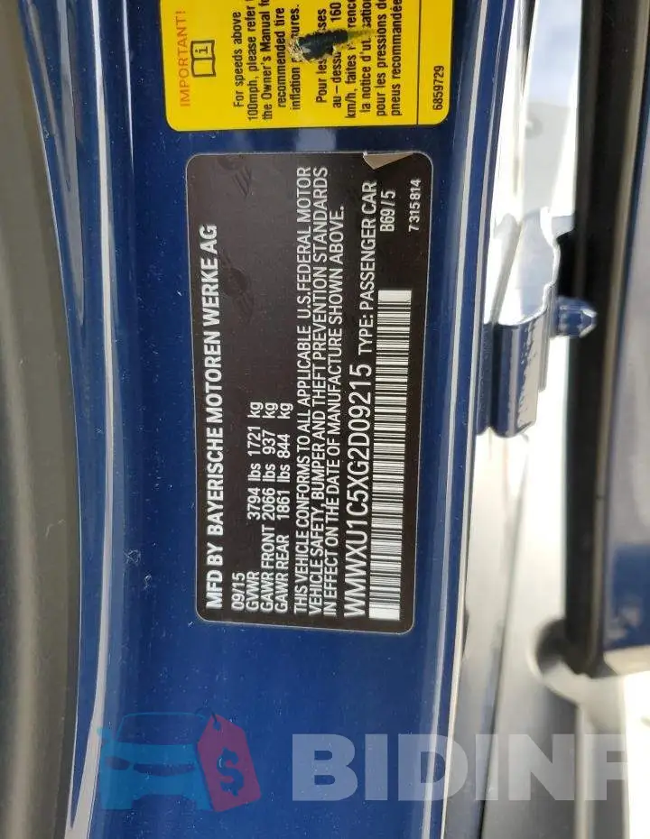 WMWXU1C5XG2D09215 Photo# 12