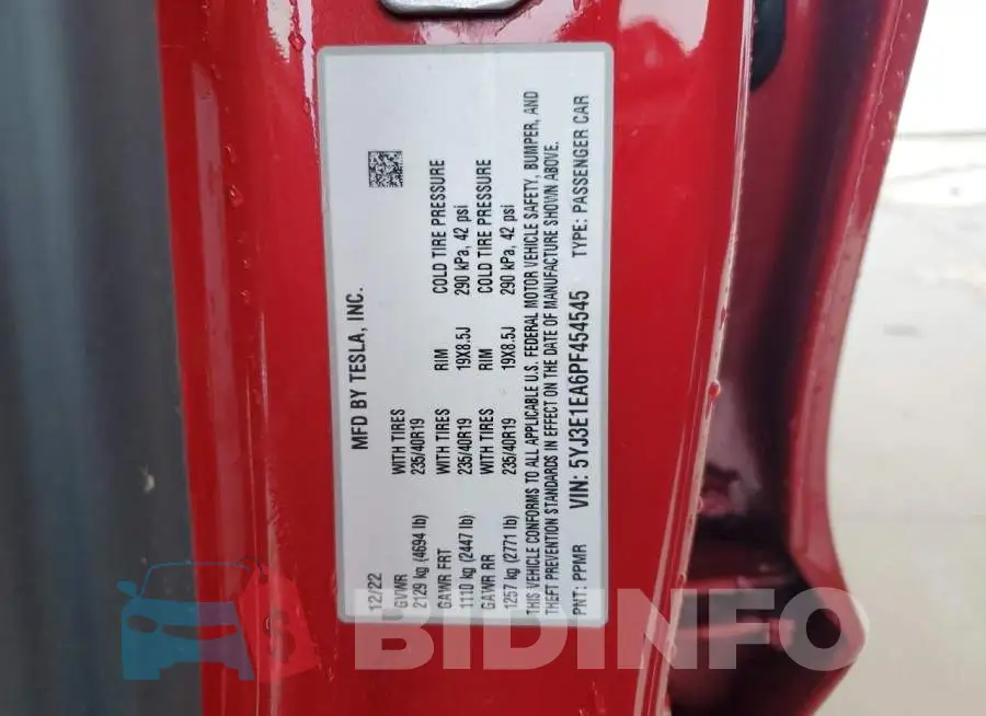5YJ3E1EA6PF454545 Photo# 12