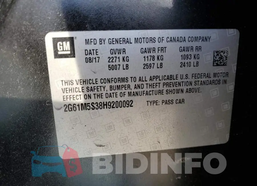 2G61M5S38H9200092 Photo# 12