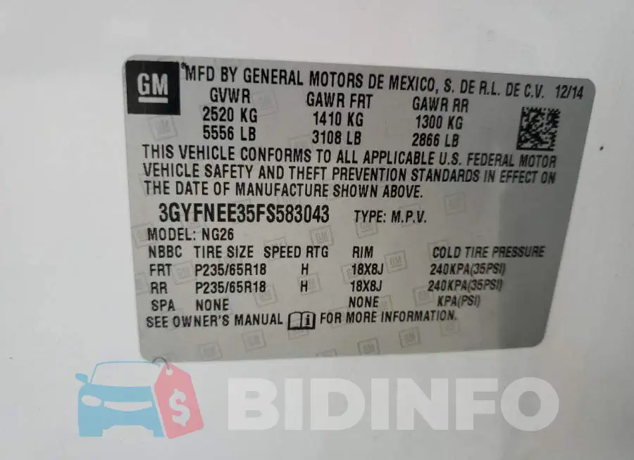 3GYFNEE35FS583043 Photo# 14