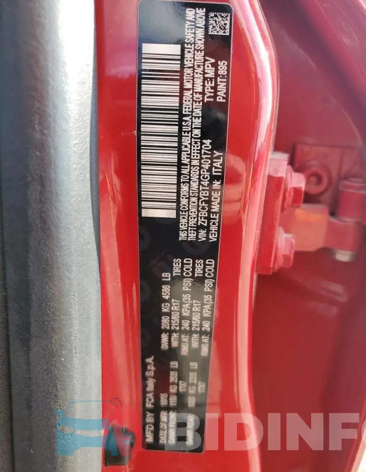 ZFBCFYBT4GP401704 Photo# 12