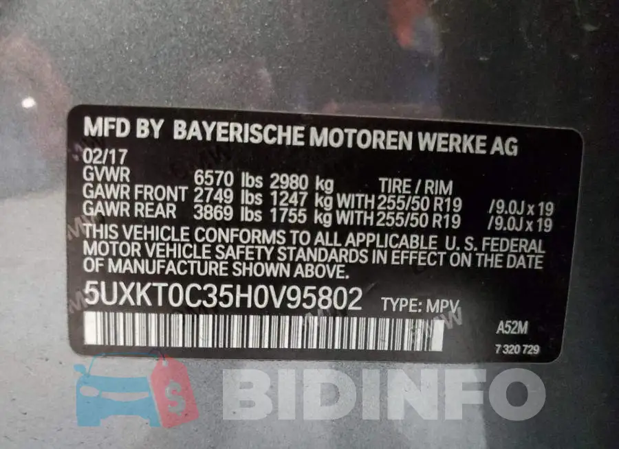 5UXKT0C35H0V95802 Photo# 13