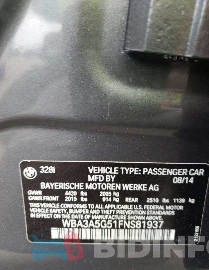 WBA3A5G51FNS81937 Photo# 12