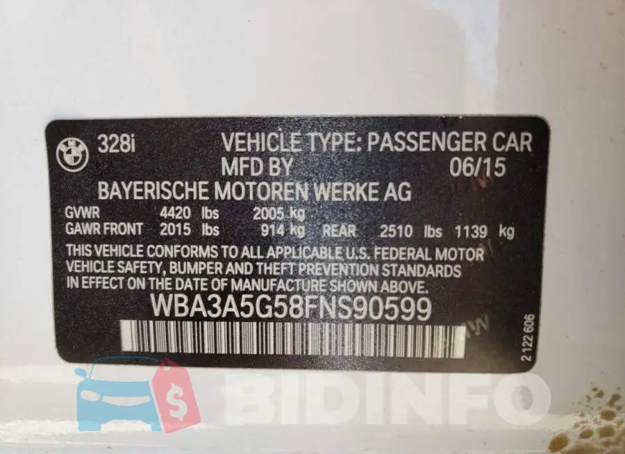 WBA3A5G58FNS90599 Photo# 12