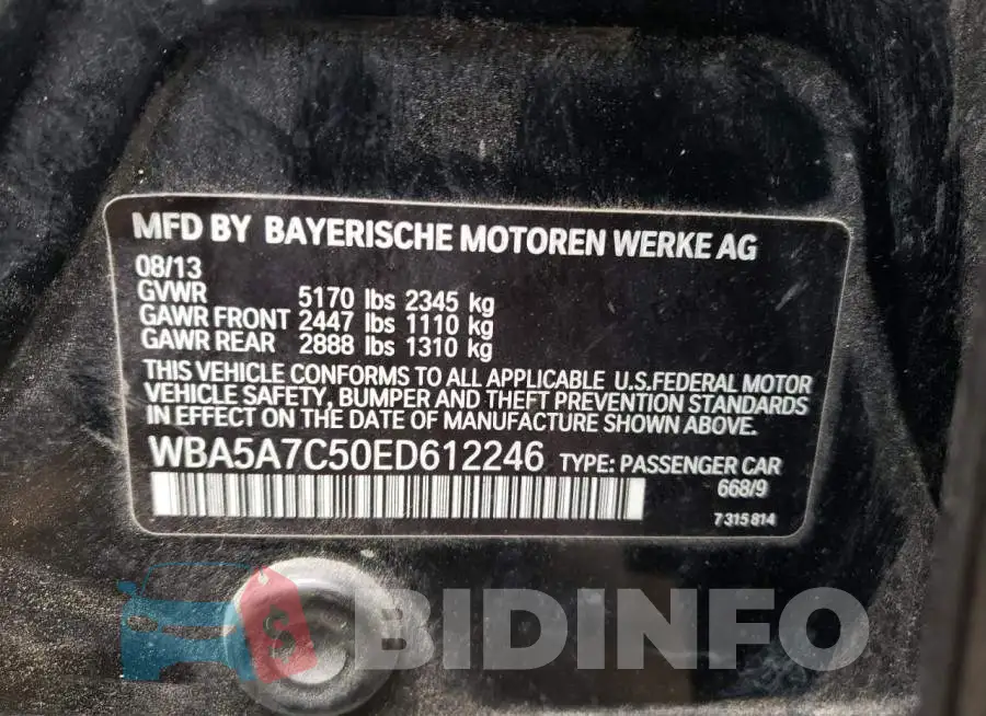 WBA5A7C50ED612246 Photo# 12