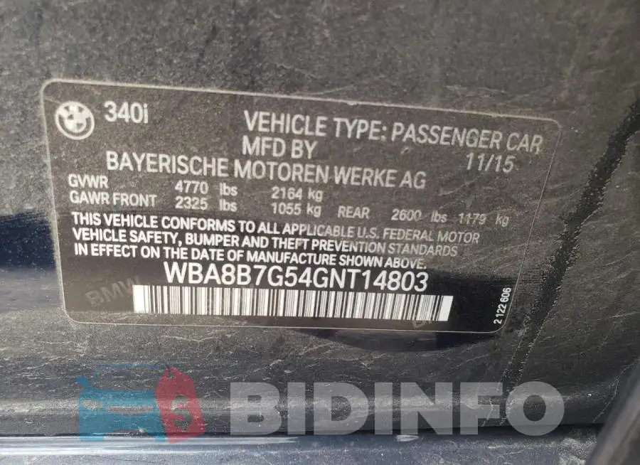 WBA8B7G54GNT14803 Photo# 12
