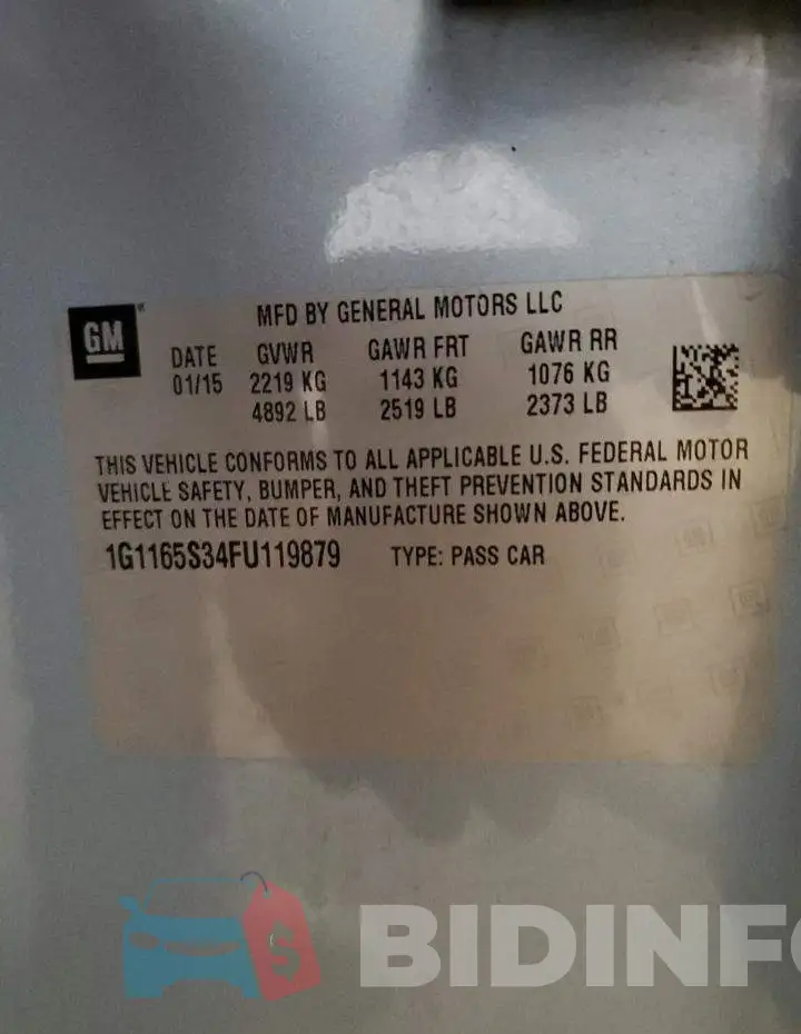 1G1165S34FU119879 Photo# 12